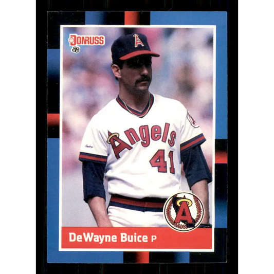 1988 Donruss #58 De Wayne Buice EX RC Rookie California Angels Baseball Card Image 1