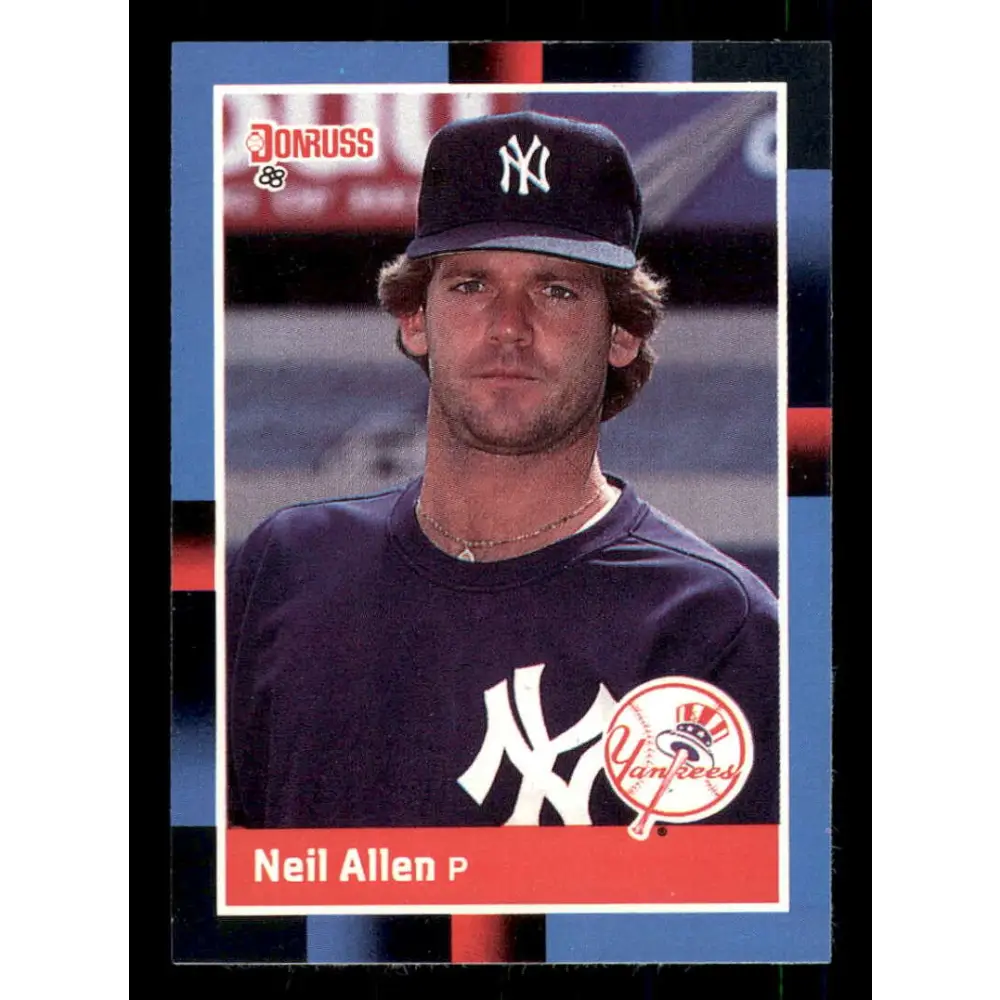 1988 Donruss #597 Neil Allen EX New York Yankees Baseball Card Image 1