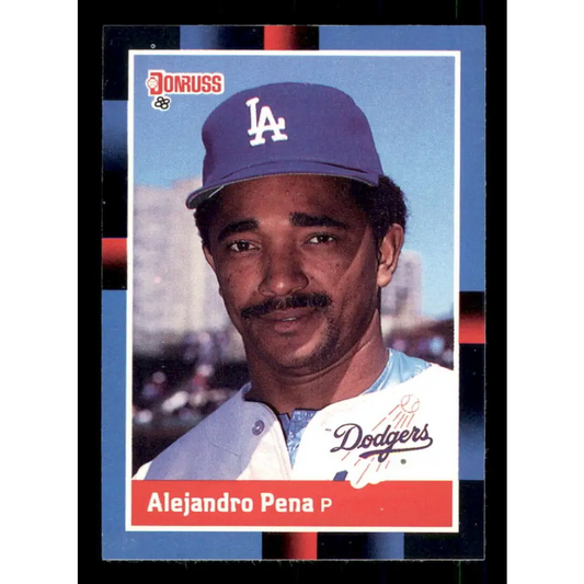 1988 Donruss #598 Alejandro Pena EX Los Angeles Dodgers Baseball Card Image 1