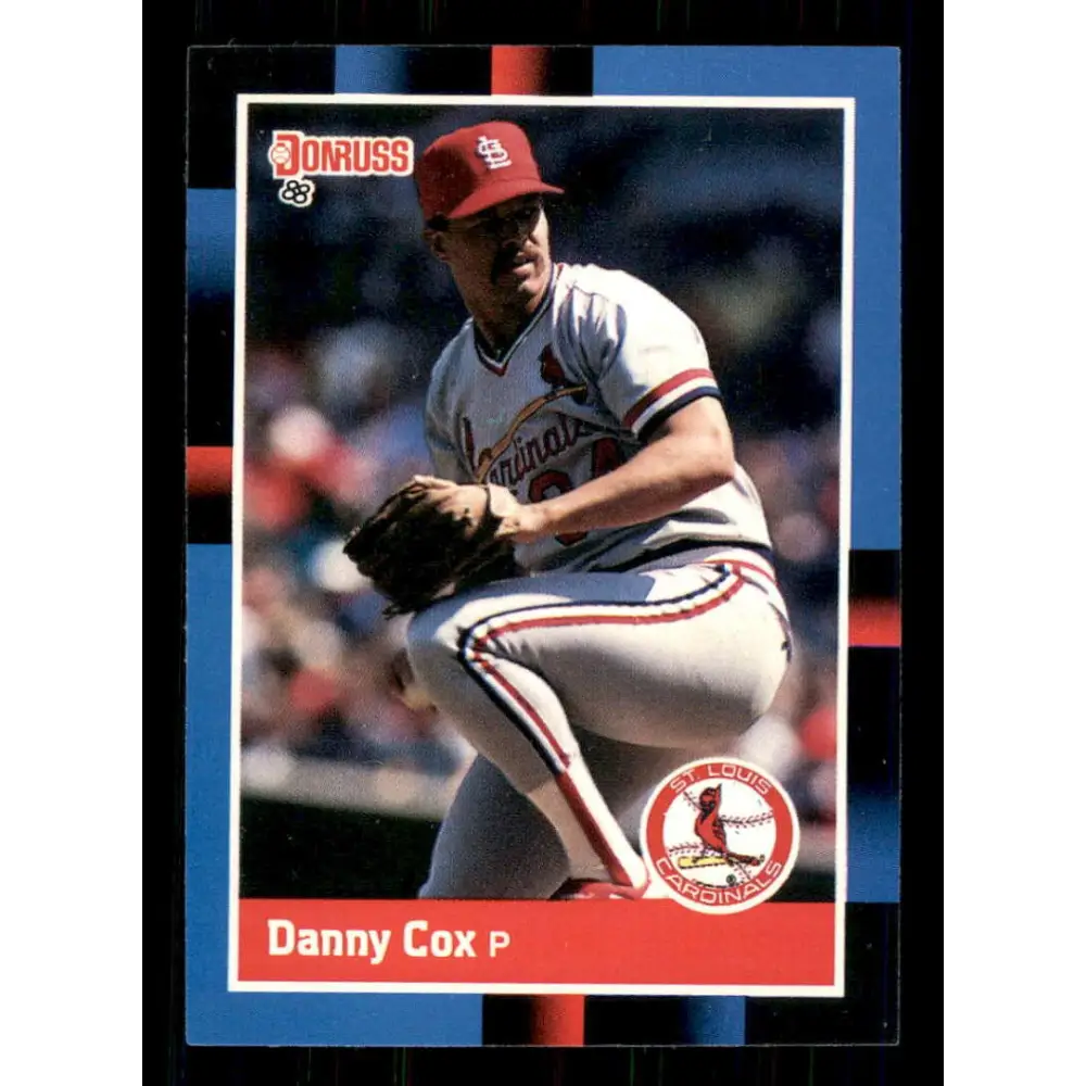 1988 Donruss #60 Danny Cox EX St. Louis Cardinals Baseball Card Image 1
