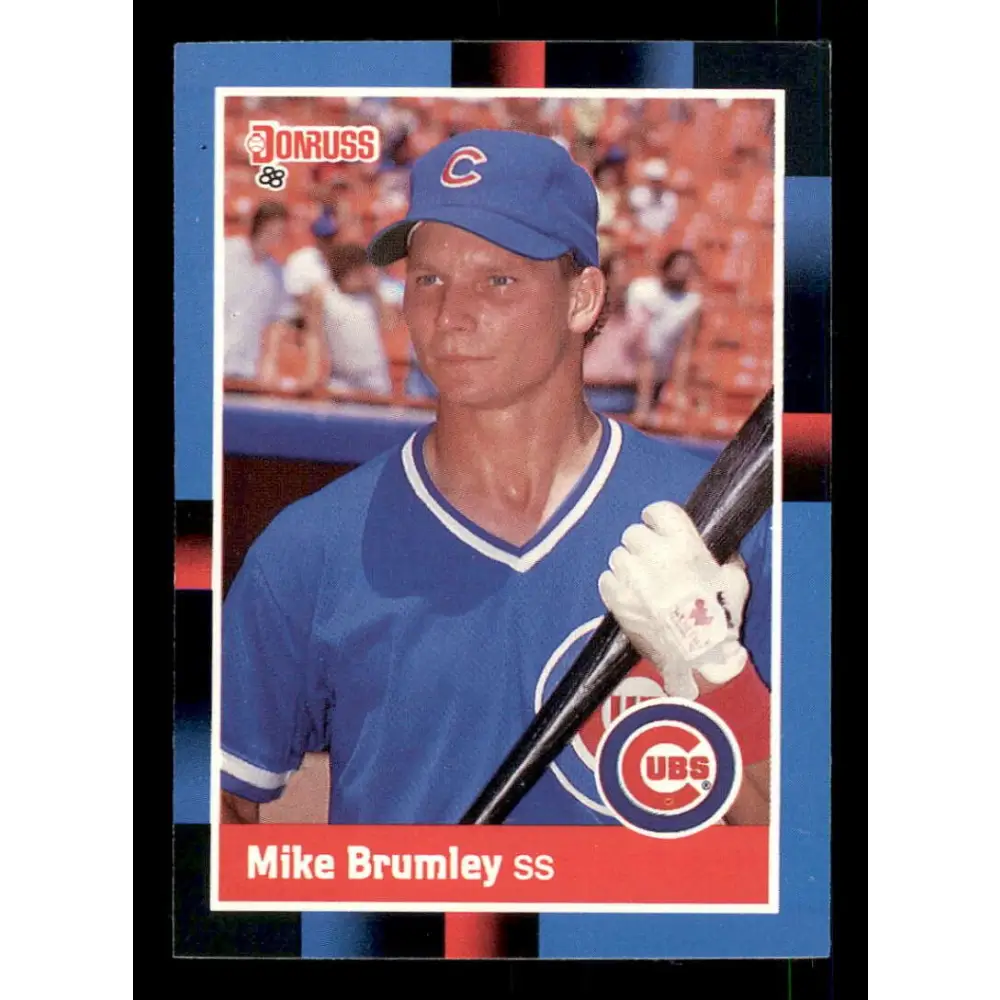 1988 Donruss #609 Mike Brumley EX RC Rookie Chicago Cubs Baseball Card Image 1