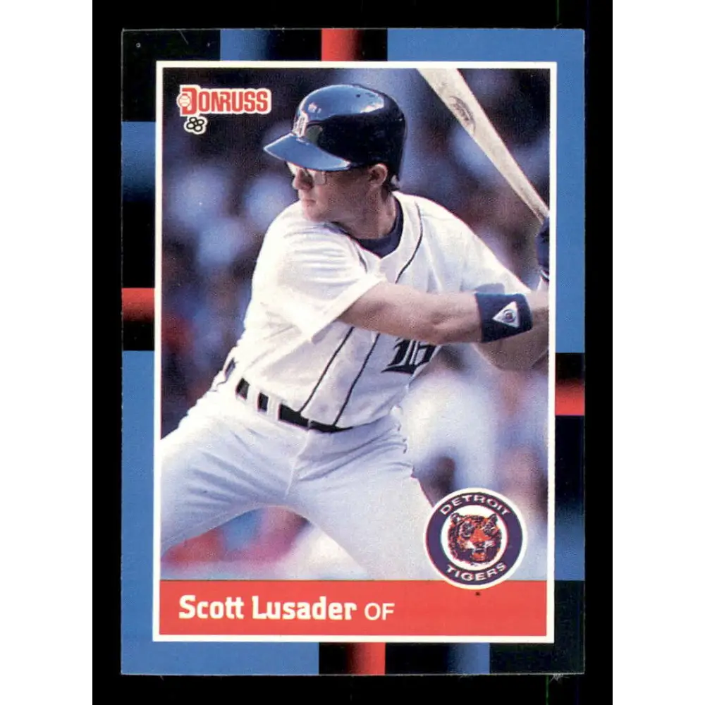 1988 Donruss #615 Scott Lusader EX RC Rookie Detroit Tigers Baseball Card Image 1