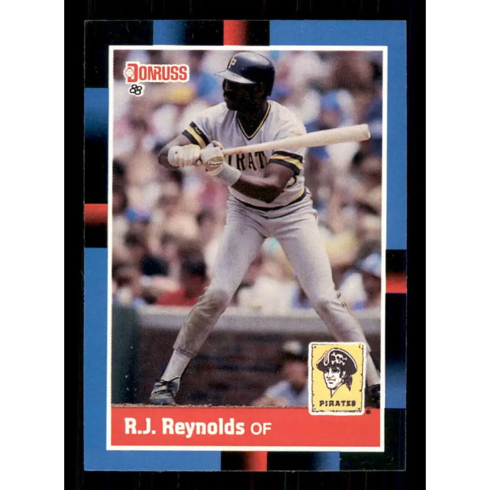 1988 Donruss #65 R.J. Reynolds EX Pittsburgh Pirates Baseball Card Image 1