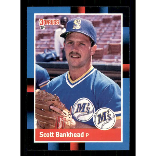 1988 Donruss #70 Scott Bankhead EX Seattle Mariners Baseball Card Image 1