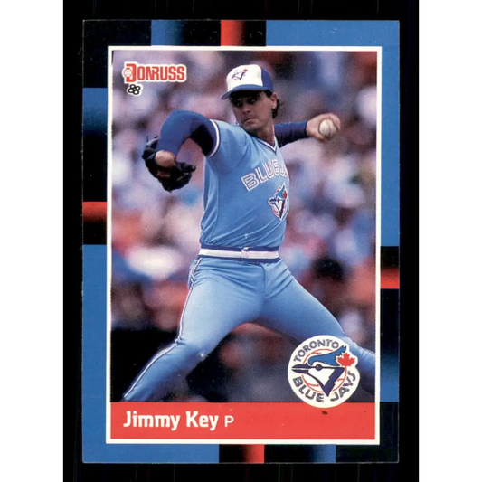 1988 Donruss #72 Jimmy Key EX Toronto Blue Jays Baseball Card Image 1