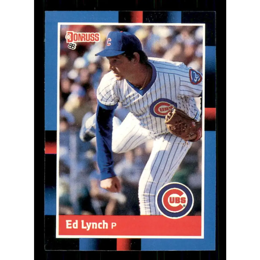 1988 Donruss #77 Ed Lynch EX Chicago Cubs Baseball Card Image 1