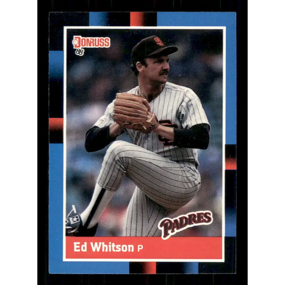1988 Donruss #81 Ed Whitson EX San Diego Padres Baseball Card Image 1