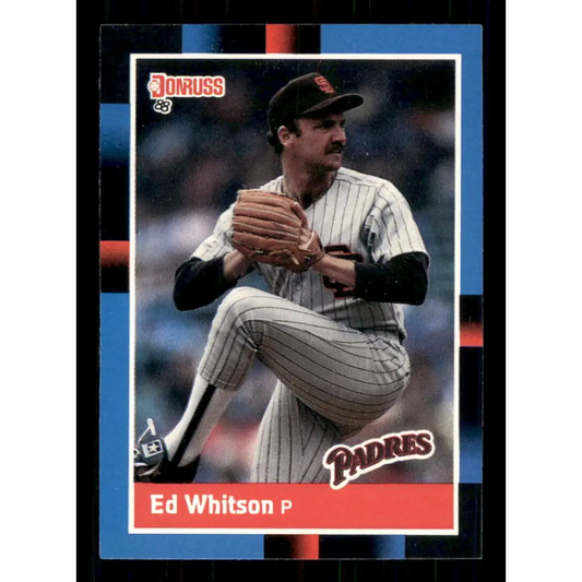 1988 Donruss #81 Ed Whitson EX San Diego Padres Baseball Card Image 1