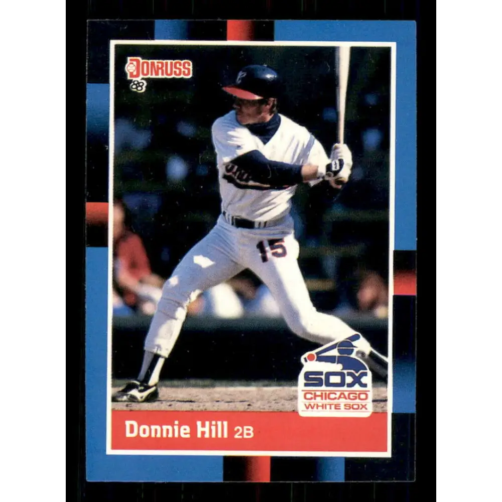 1988 Donruss #87 Donnie Hill EX Chicago White Sox Baseball Card Image 1