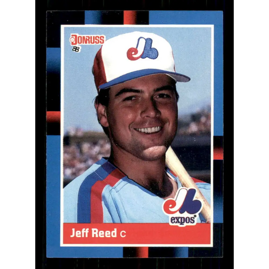 1988 Donruss #88 Jeff Reed EX Montreal Expos Baseball Card Image 1