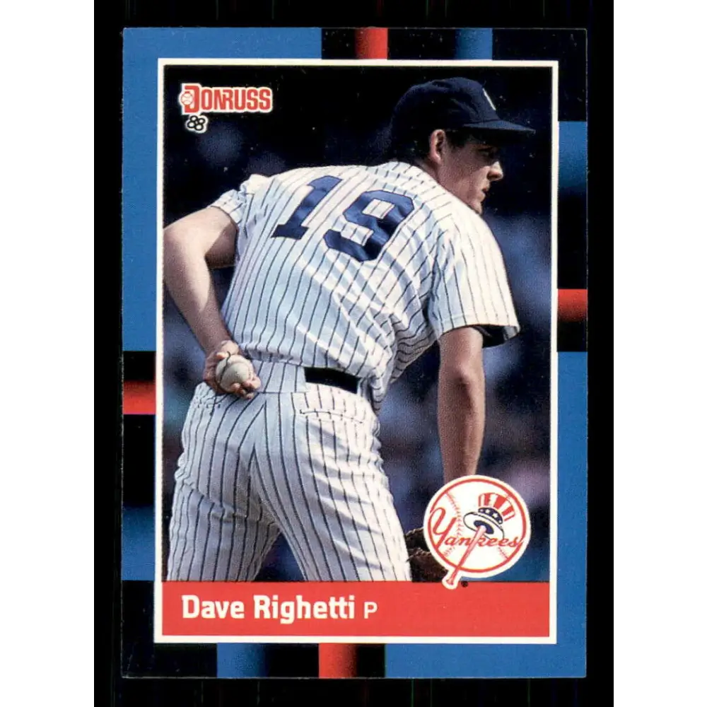 1988 Donruss #93 Dave Righetti EX New York Yankees Baseball Card Image 1