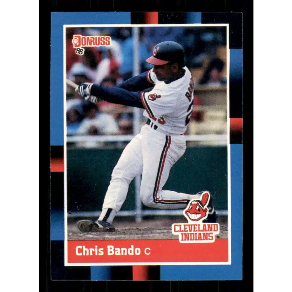 1988 Donruss #95 Chris Bando EX Cleveland Indians Baseball Card Image 1