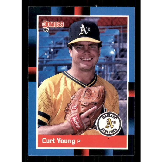 1988 Donruss #97 Curt Young EX Oakland Athletics Baseball Card Image 1