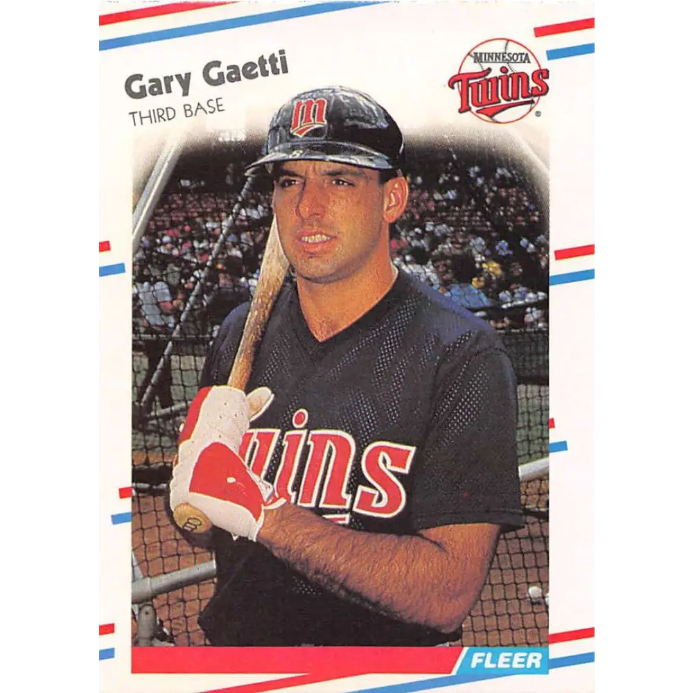 1988 Fleer #10 Gary Gaetti EX Excellent Minnesota Twins Baseball Card  Image 1