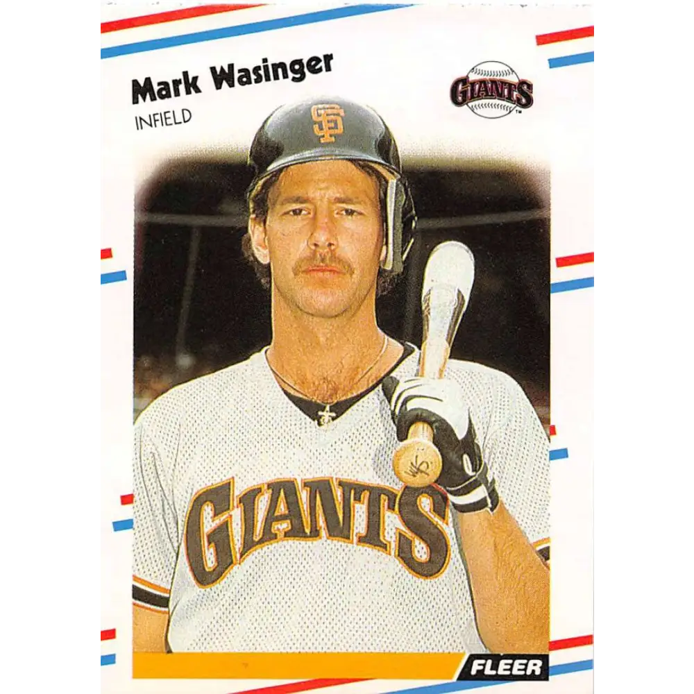 1988 Fleer #100 Mark Wasinger EX Excellent San Francisco Giants Baseball Card  Image 1