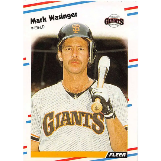 1988 Fleer #100 Mark Wasinger EX Excellent San Francisco Giants Baseball Card  Image 1