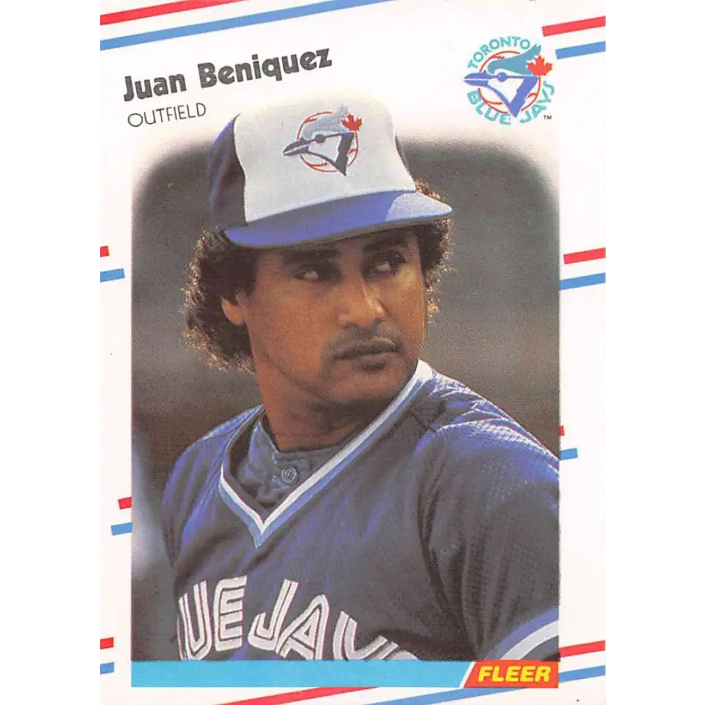 1988 Fleer #104 Juan Beniquez EX Excellent Toronto Blue Jays Baseball Card  Image 1
