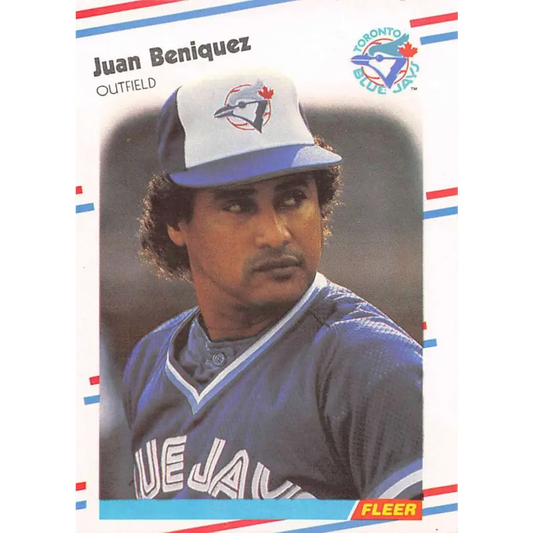 1988 Fleer #104 Juan Beniquez EX Excellent Toronto Blue Jays Baseball Card  Image 1