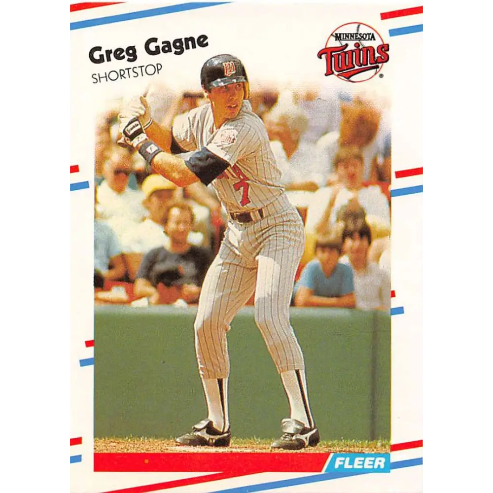 1988 Fleer #11 Greg Gagne EX Excellent Minnesota Twins Baseball Card  Image 1