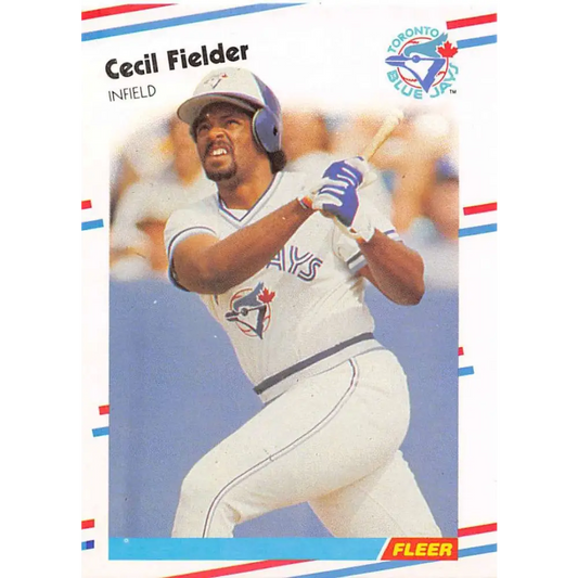 1988 Fleer #110 Cecil Fielder EX Excellent Toronto Blue Jays Baseball Card  Image 1