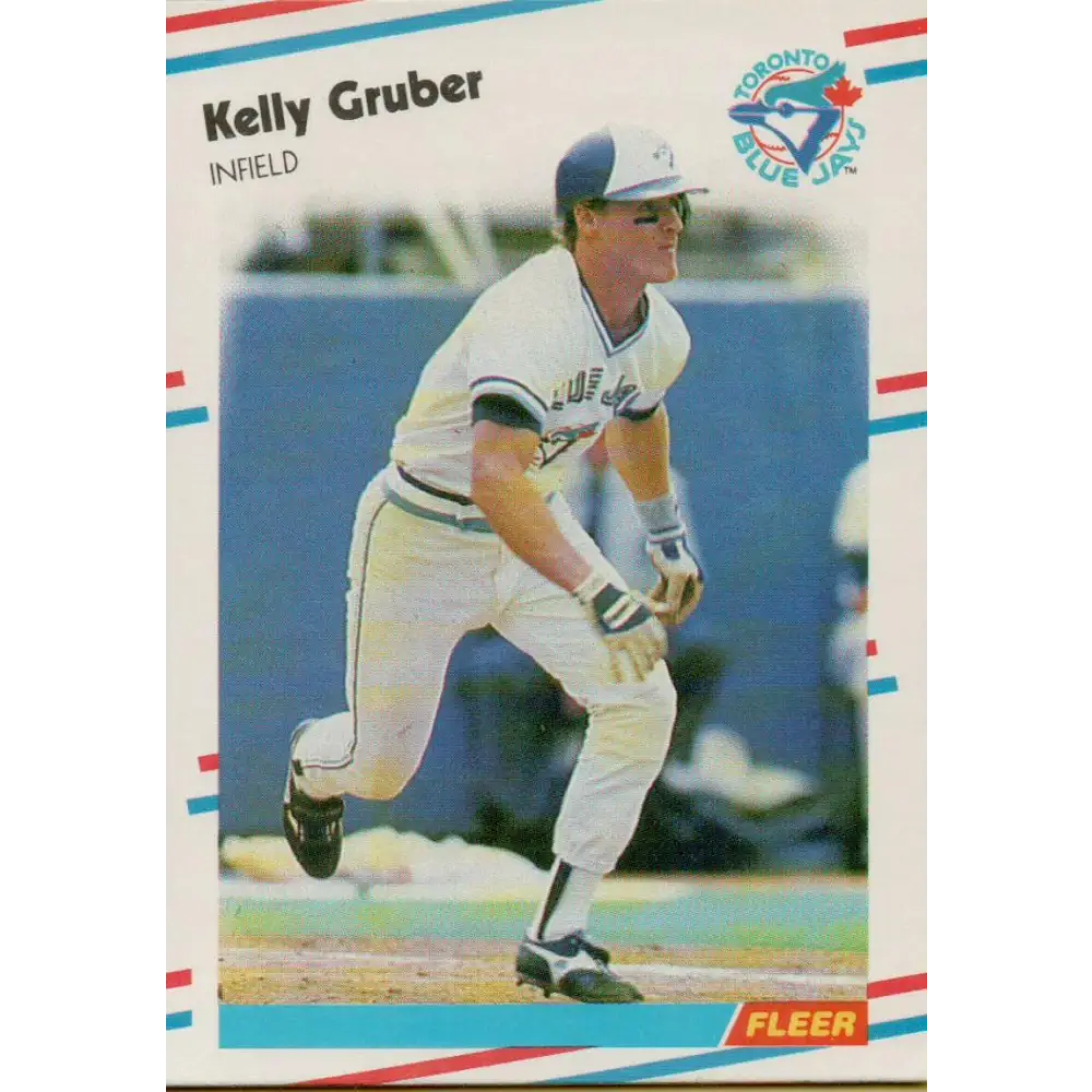 1988 Fleer #111 Kelly Gruber EX Excellent Toronto Blue Jays Baseball Card  Image 1