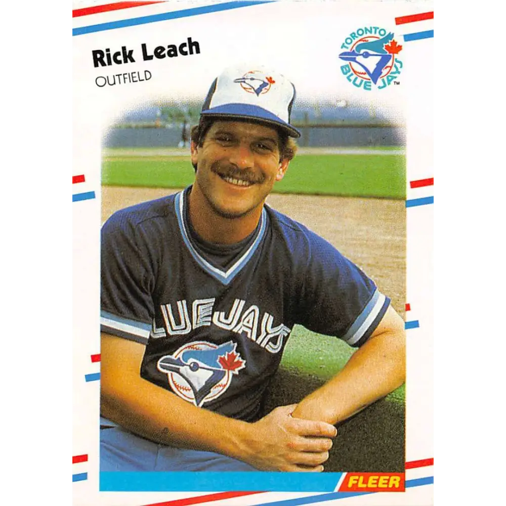1988 Fleer #115 Rick Leach EX Excellent Toronto Blue Jays Baseball Card  Image 1