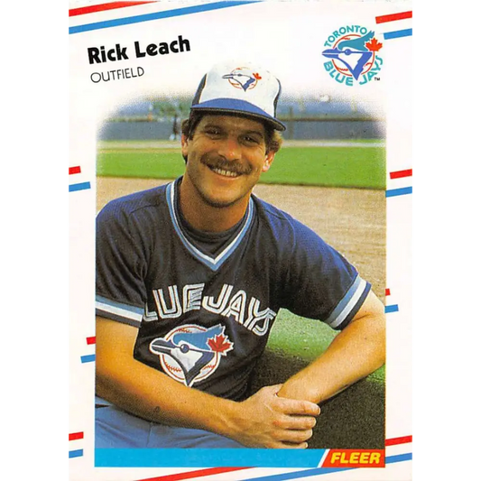 1988 Fleer #115 Rick Leach EX Excellent Toronto Blue Jays Baseball Card  Image 1