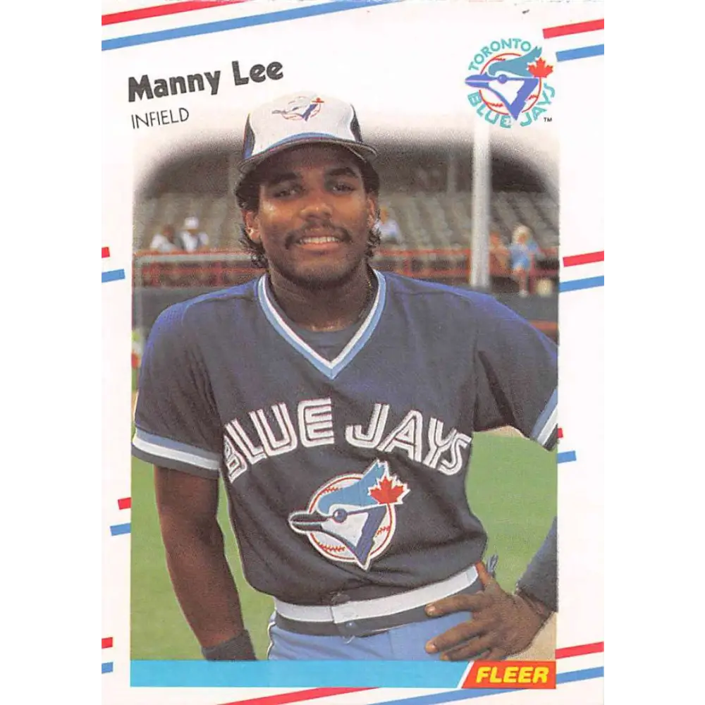 1988 Fleer #116 Manuel Lee EX Excellent Toronto Blue Jays Baseball Card  Image 1