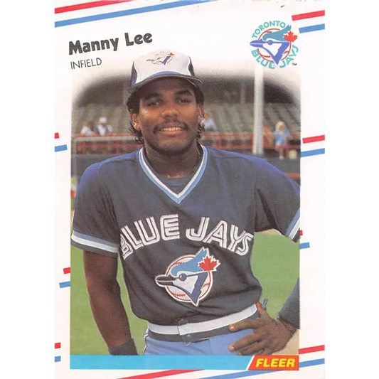 1988 Fleer #116 Manuel Lee EX Excellent Toronto Blue Jays Baseball Card  Image 1