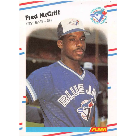 1988 Fleer #118 Fred McGriff EX Excellent Toronto Blue Jays Baseball Card  Image 1