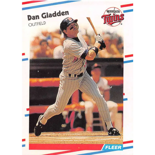 1988 Fleer #12 Dan Gladden EX Excellent Minnesota Twins Baseball Card  Image 1