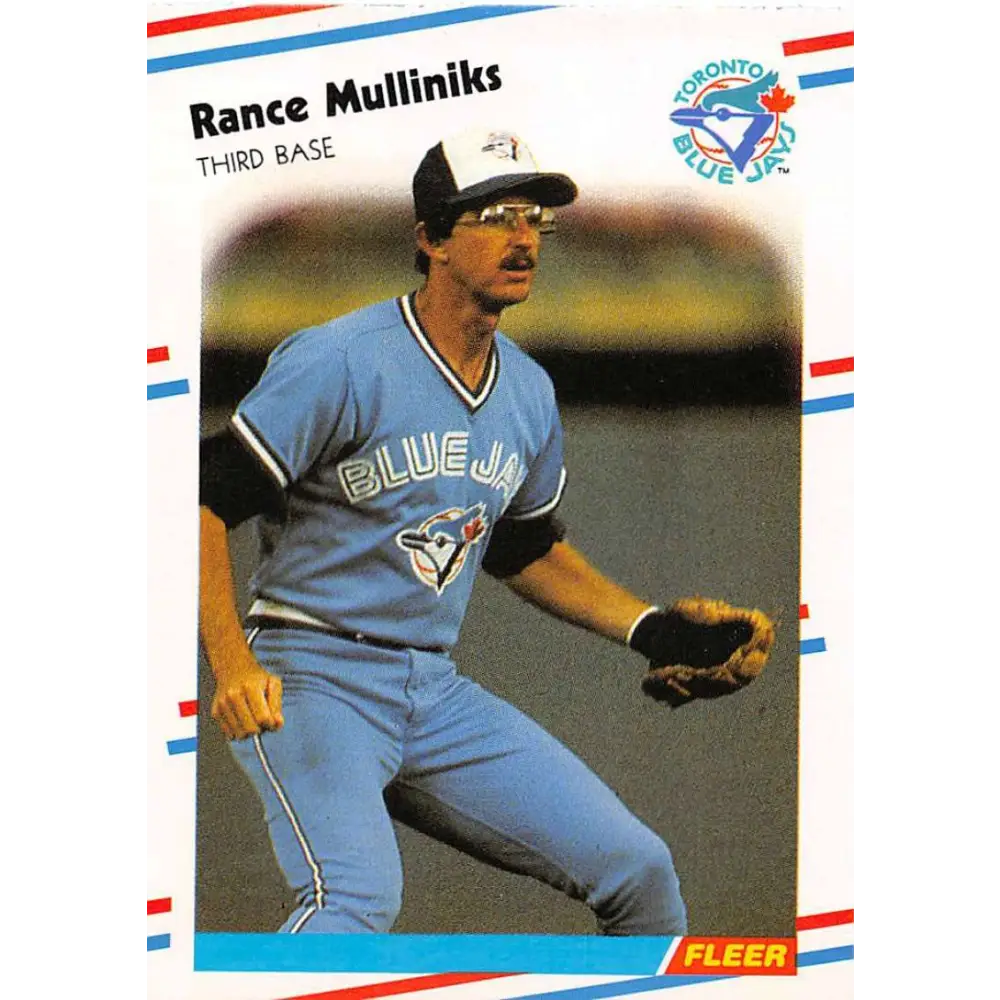 1988 Fleer #120 Rance Mulliniks EX Excellent Toronto Blue Jays Baseball Card  Image 1