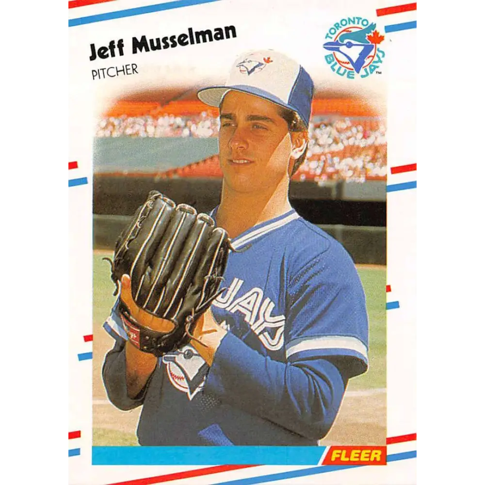 1988 Fleer #121 Jeff Musselman EX Excellent Toronto Blue Jays Baseball Card  Image 1