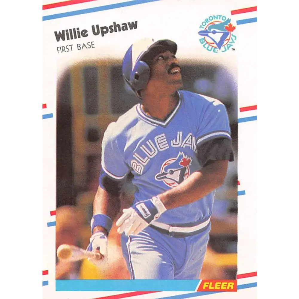 1988 Fleer #124 Willie Upshaw EX Excellent Toronto Blue Jays Baseball Card  Image 1