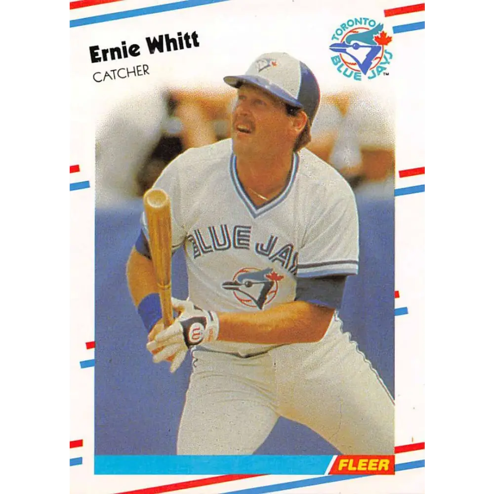 1988 Fleer #126 Ernie Whitt EX Excellent Toronto Blue Jays Baseball Card  Image 1