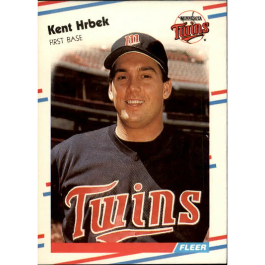 1988 Fleer #13 Kent Hrbek EX Excellent Minnesota Twins Baseball Card  Image 1