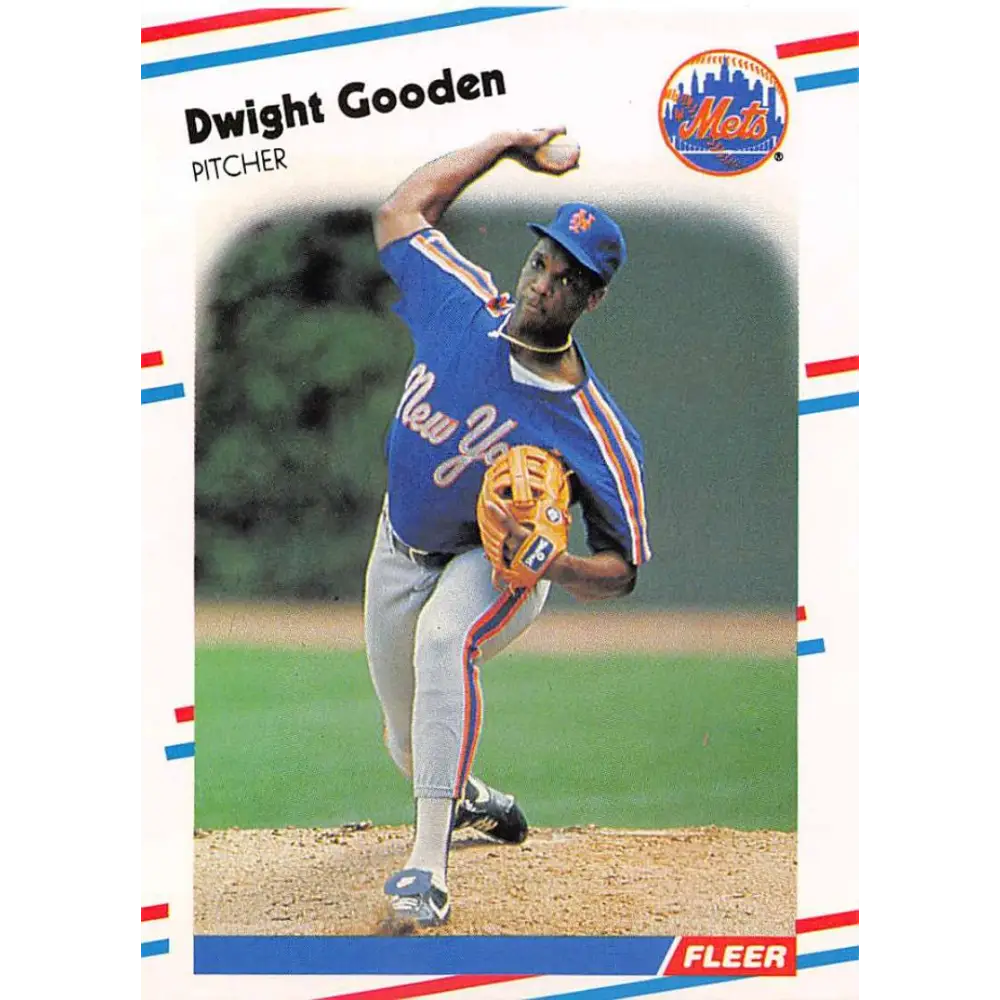 1988 Fleer #135 Dwight Gooden EX Excellent New York Mets Baseball Card  Image 1