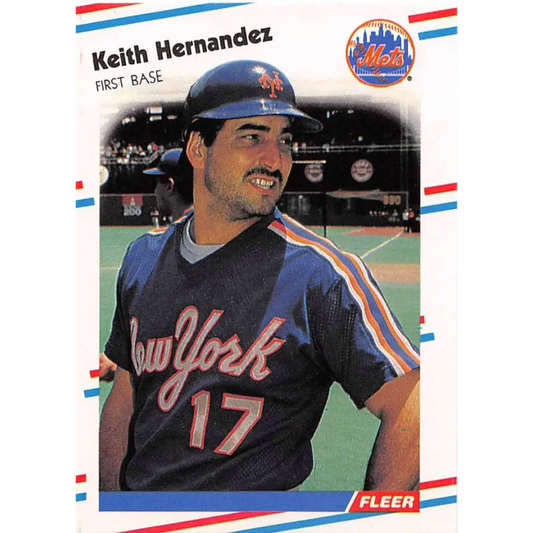 1988 Fleer #136 Keith Hernandez EX Excellent New York Mets Baseball Card  Image 1