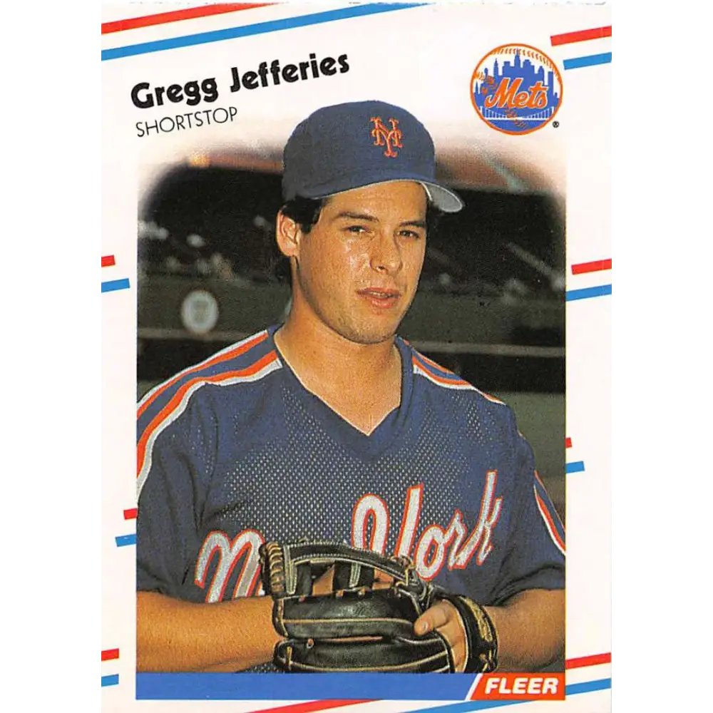 1988 Fleer #137 Gregg Jefferies EX Excellent RC Rookie New York Mets Baseball Card  Image 1