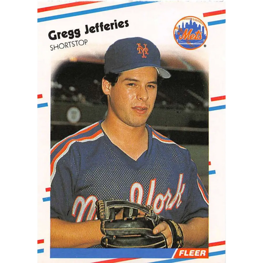 1988 Fleer #137 Gregg Jefferies EX Excellent RC Rookie New York Mets Baseball Card  Image 1