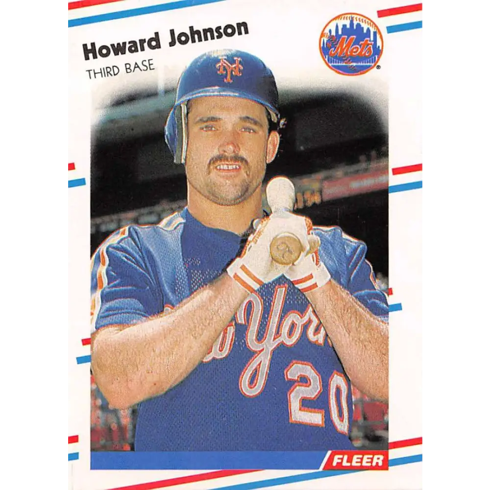 1988 Fleer #138 Howard Johnson EX Excellent New York Mets Baseball Card  Image 1