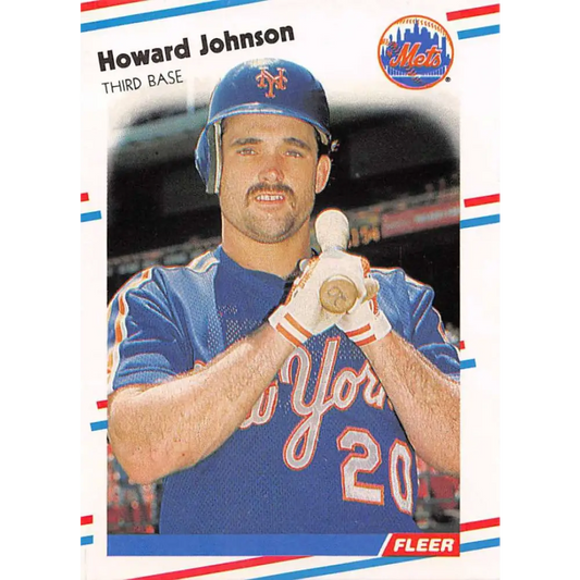1988 Fleer #138 Howard Johnson EX Excellent New York Mets Baseball Card  Image 1