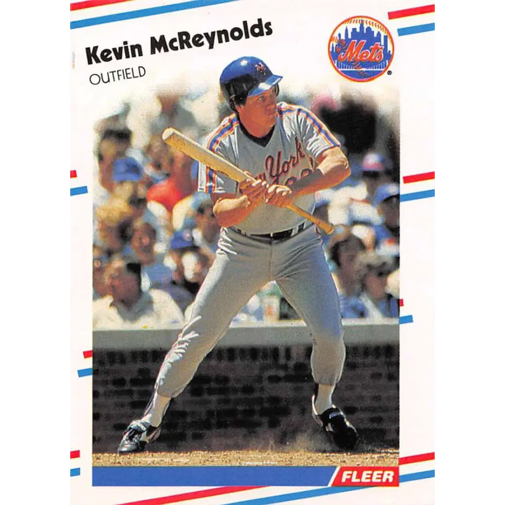 1988 Fleer #143 Kevin McReynolds EX Excellent New York Mets Baseball Card  Image 1