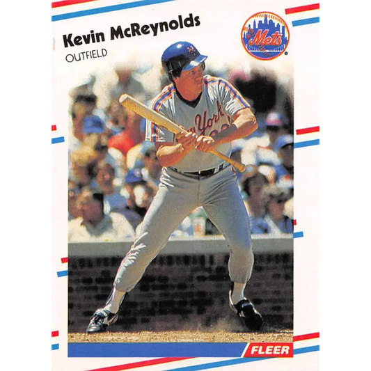 1988 Fleer #143 Kevin McReynolds EX Excellent New York Mets Baseball Card  Image 1