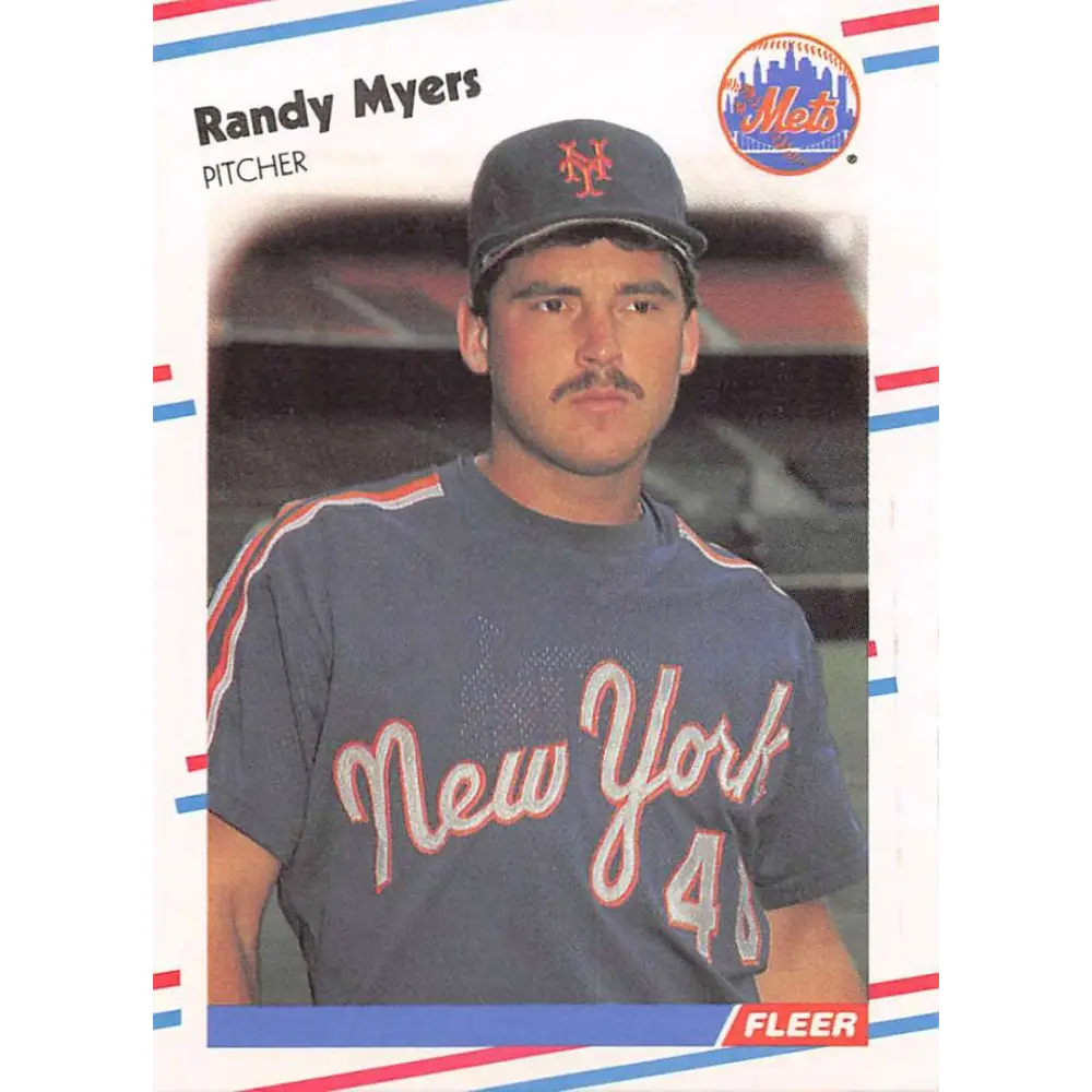 1988 Fleer #146 Randy Myers EX Excellent New York Mets Baseball Card  Image 1