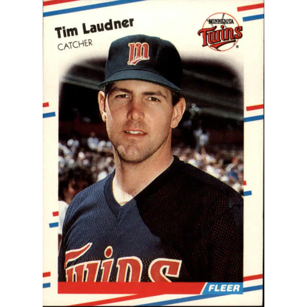 1988 Fleer #15 Tim Laudner EX Excellent Minnesota Twins Baseball Card  Image 1