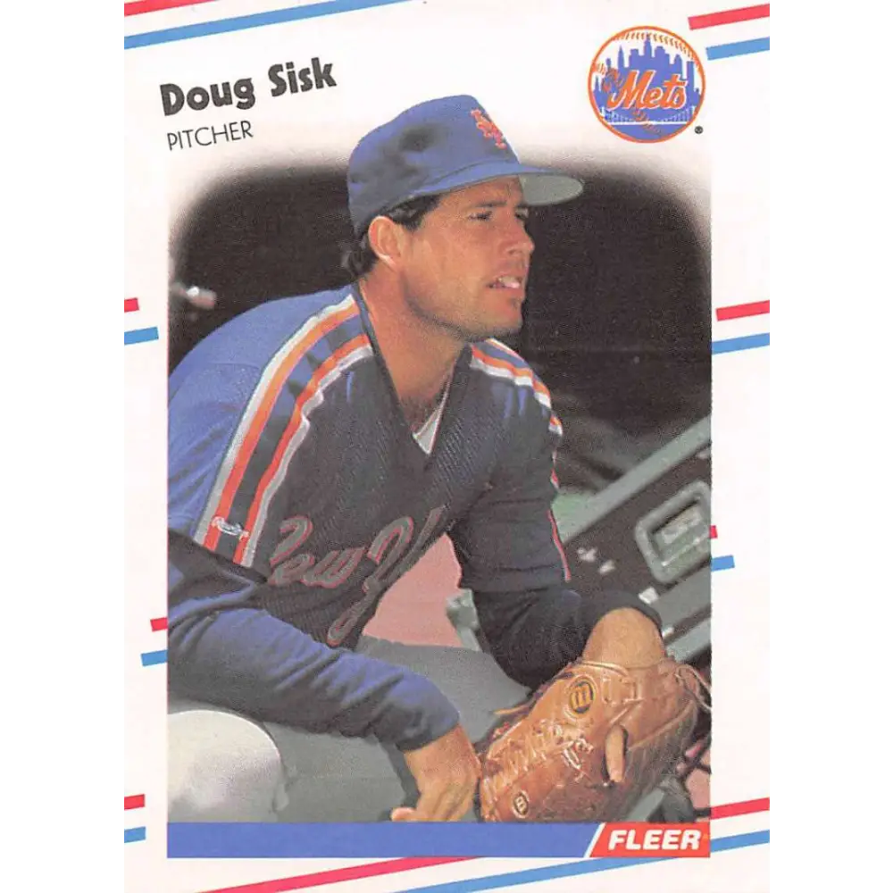 1988 Fleer #150 Doug Sisk EX Excellent New York Mets Baseball Card  Image 1