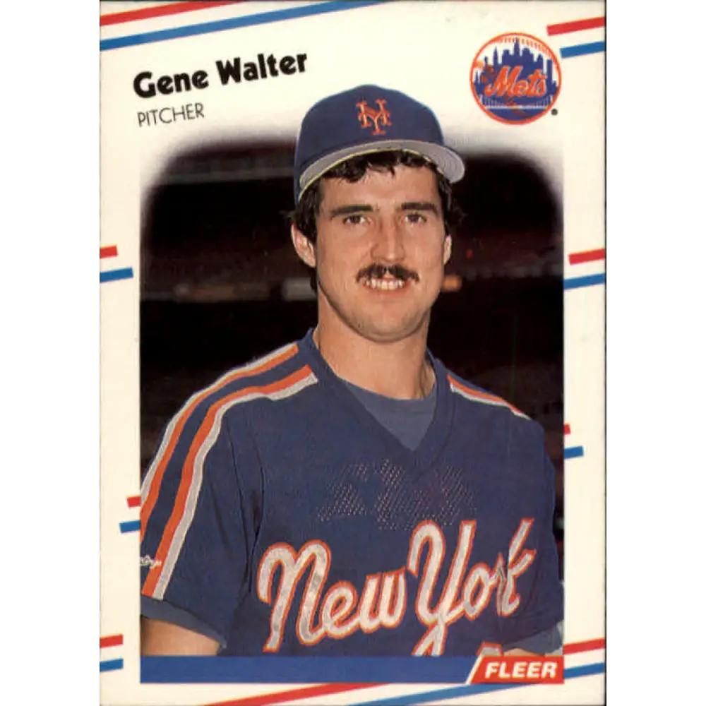 1988 Fleer #153 Gene Walter EX Excellent New York Mets Baseball Card  Image 1