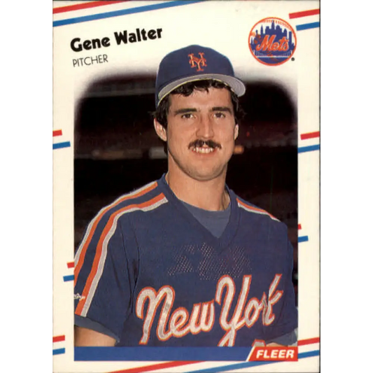 1988 Fleer #153 Gene Walter EX Excellent New York Mets Baseball Card  Image 1
