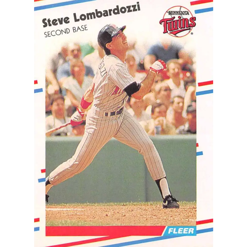 1988 Fleer #16 Steve Lombardozzi EX Excellent Minnesota Twins Baseball Card  Image 1